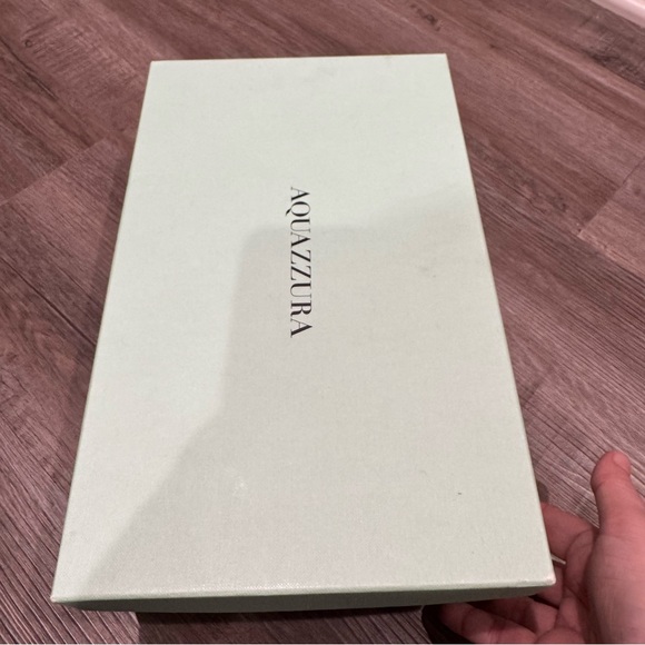 Aquazzura French Flirt Pump 35mm Espresso Suede Black Leather Cap Toe - Picture 15 of 16